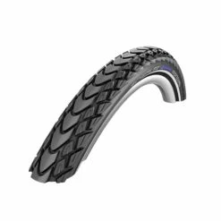 Schwalbe Pneu Marathon Mondial - 28x1.60 Inch - RaceGuard - Bandes Réfléchissantes - Noir