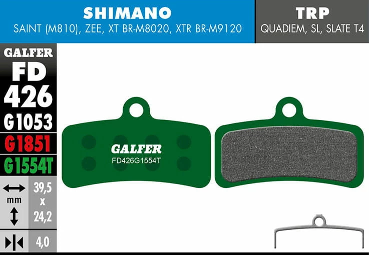 GALFER Plaquette De Frein Pro - Shimano Saint, Zee, XT 3 GALFER Plaquette De Frein Pro - Shimano Saint, Zee, XT