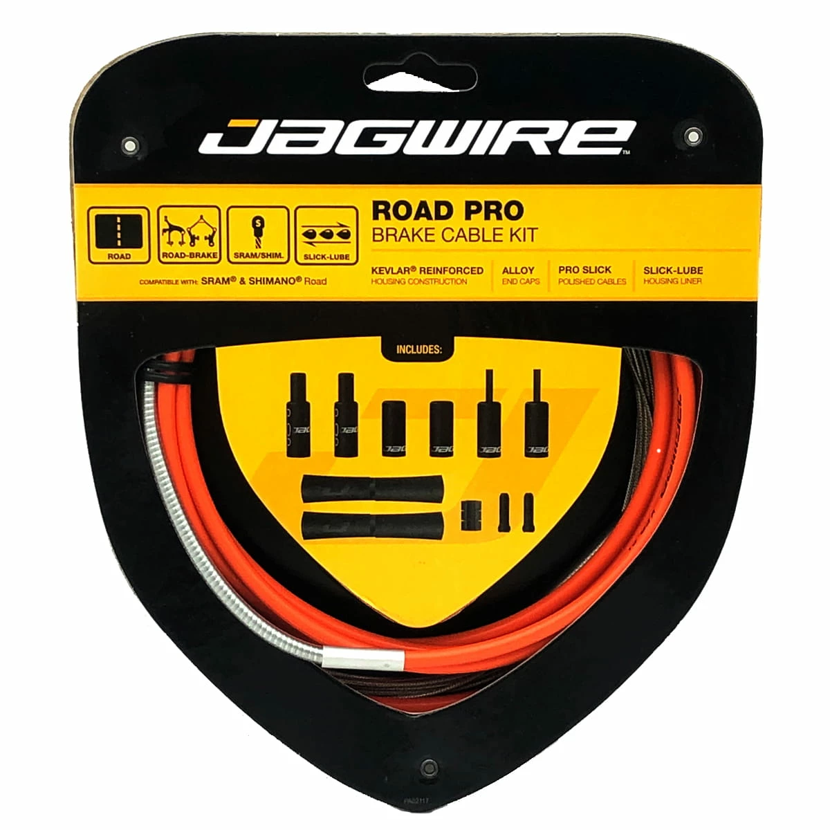 JAGWIRE Jeu De Câbles De Frein Road Pro Brake - Orange 3 JAGWIRE Jeu De Câbles De Frein Road Pro Brake - Orange